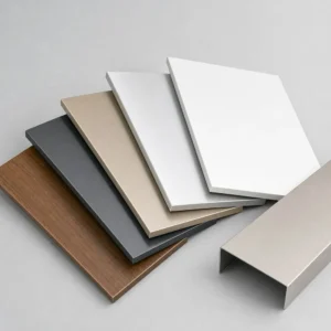 Aluminum solid panel finish samples with PVDF and powder coating color options