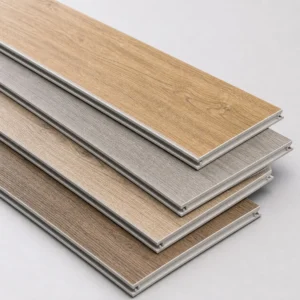 SPC flooring planks and click-lock rigid core samples for apartment hotel office and commercial projects