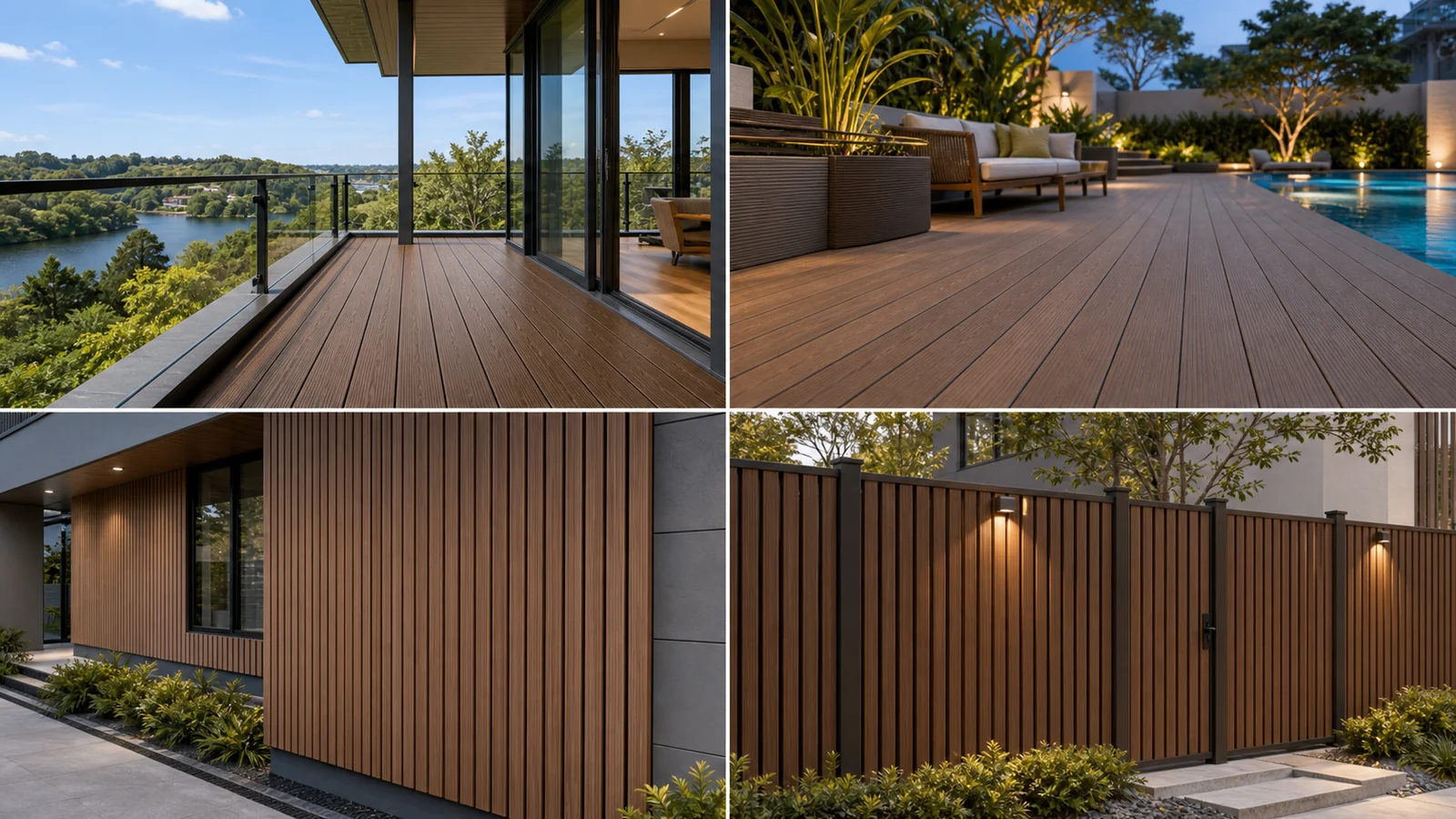 Co-extrusion WPC applications in balcony, terrace, garden wall, and outdoor fence projects