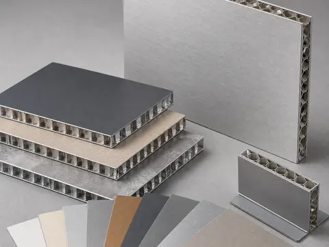 Aluminum honeycomb panel for facade wall and ceiling applications