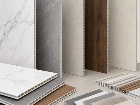 SPC wall panel with stone marble and decorative interior finishes