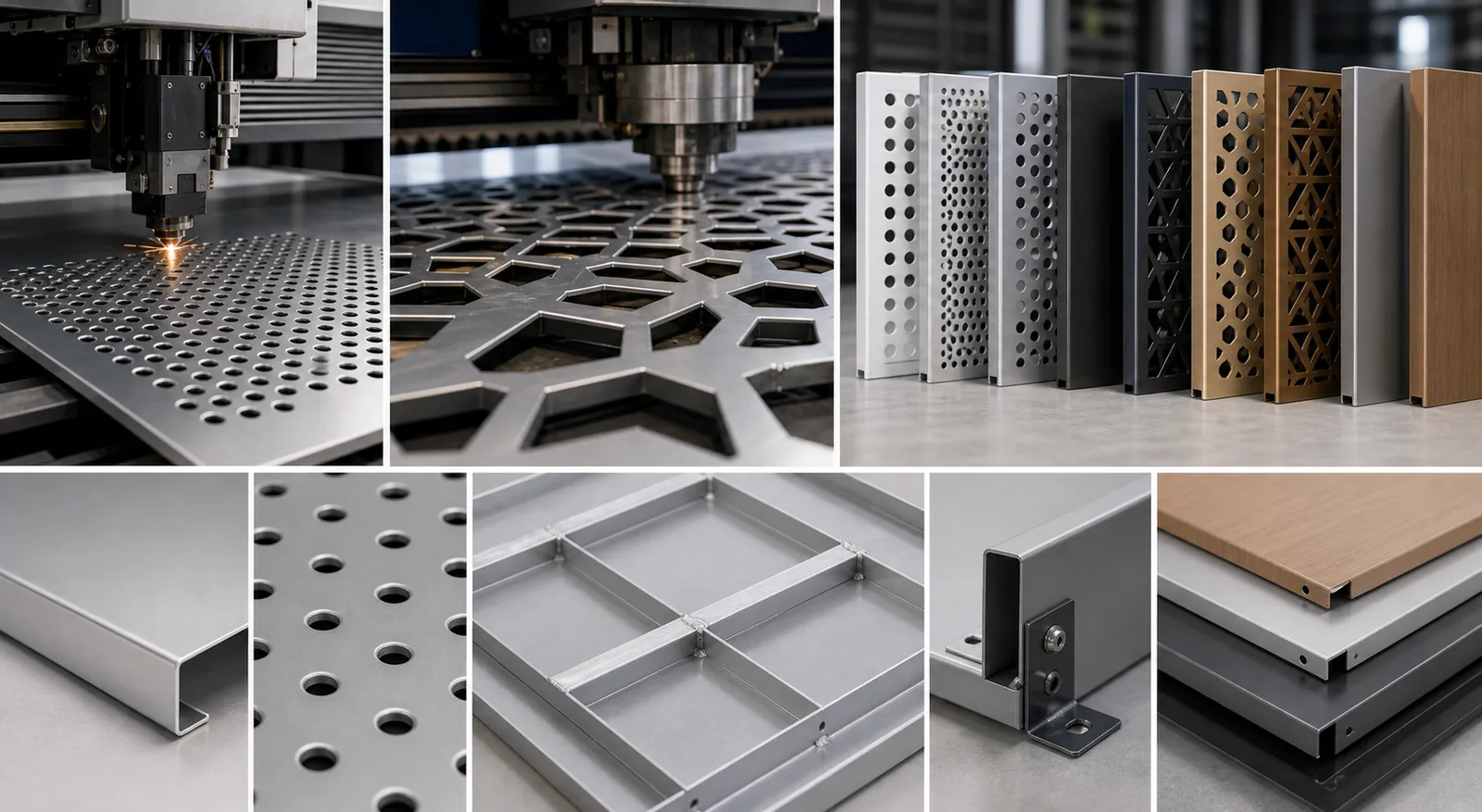 Perforated and carved aluminum panel fabrication process